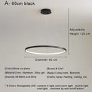 Axyaa Circle Ring LED Chandelier Pendant Light - Modern Acrylic Ceiling Luminaire