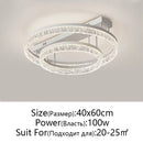 Axyaa LED Ring Chandelier Remote Control Ceiling Lamp for Home Décor
