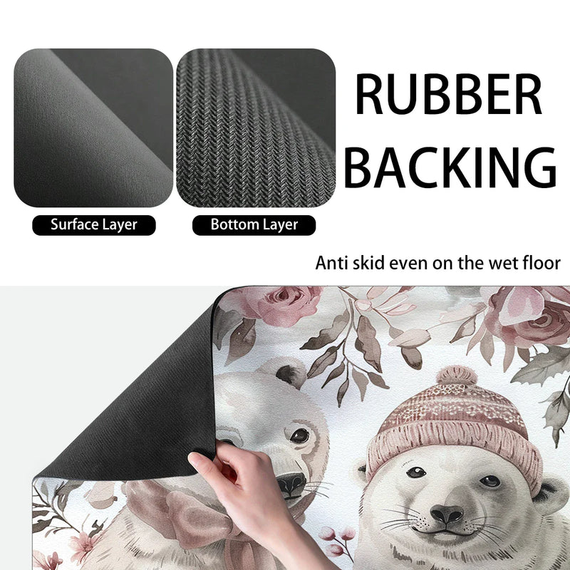 Christmas Dry Coffee Mat Anti Slip Table Cup Drying Mats by Axyaa