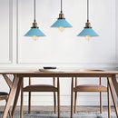 Axya Modern Nordic Pendant Lights with Blue Lampshade for Home Decor
