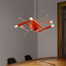 Axyaa Orange Living Room Chandelier LED Pendant Lights