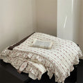 Axyaa French Floral Print Lace Summer Quilt - Knitted Cotton, Cool & Airy