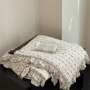 Axyaa French Floral Print Lace Summer Quilt - Knitted Cotton, Cool & Airy
