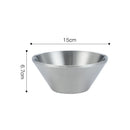 Axyaa Double Layer V-Shaped Stainless Steel Salad Bowl Soup Bowls