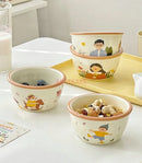 Axyaa Ceramic Bowl Set - Stylish Rice, Noodle, and Soup Bowls for Family Tableware