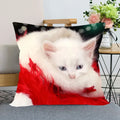 Cute Cat Print Pillowcase by Axyaa - Perfect for Home, Car, and Sofa