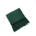 Axyaa Knitted Throw Blankets: Cozy Chunky Textured Vintage Gift, Tassel Trim