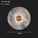 Axyaa Marble Round Wall Lamp for Bedroom Living Room Hotel LED Lighting