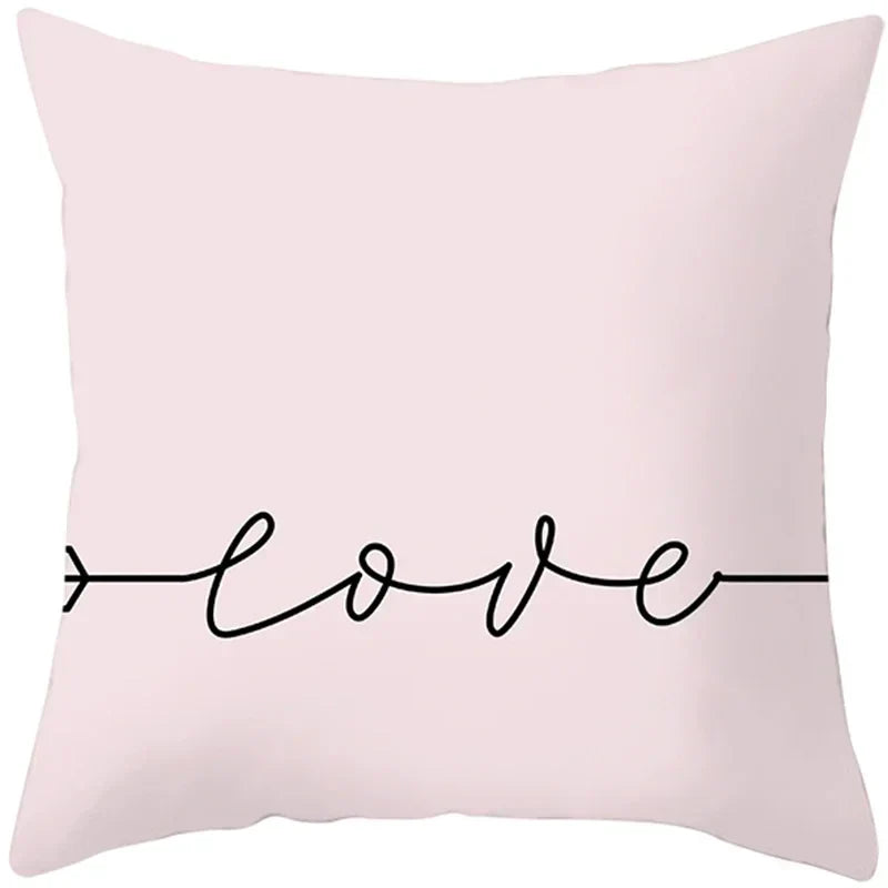Axyaa Valentine's Day Parchment Pillow Set for Home Sofa, Square Pillowcase