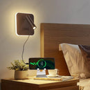 Axyaa Adjustable USB Wall Lamp for Bedroom Study, Minimalist LED Reading Light