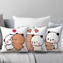 Axyaa 45x45 Cushion Cover, Cute Square Pillowcase, Birthday Wedding Gift