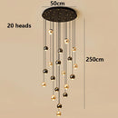 Axyaa Modern Home Stair Chandelier Living Room Dining Room Interior Lighting