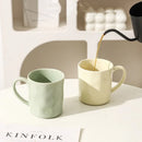 Axyaa Solid Color Ceramic Mug with Handle for Coffee, Tea, Juice - Large Capacity