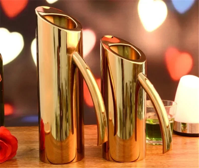 Axya Stainless Steel Water Pot Kettle Pitcher Bar Wine Jar Fruit Juice Divider Container
