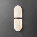 Axyaa Oval Copper Marble Wall Lamp: Post-Modern, Minimalist Lighting Fixture for Bedroom and Hotel