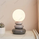 Axyaa Stone Table Lamp: Nordic Stacked Style for Bedroom & Living Room
