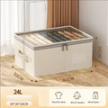 Axyaa Large Foldable Clothing Storage Box with Zipper Lid