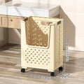 Axyaa Rolling Wheels Storage Basket: Large Capacity, Heavy-Duty Organizer for Clothes/Toys/Snacks