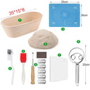 Axyaa Bread Banneton Proofing Basket Set: Oval & Round Sourdough Baskets for Baking Fermentation