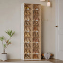 Axyaa Shoe Storage Box: Folding Organizer Rack with Magnetic Clear Door