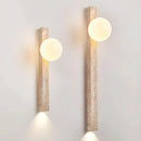 Axyaa Stone Wall Lamp, Cream Bedroom Lighting Fixture for High-End Home Decor