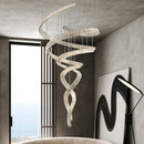 Axyaa Crystal Chandelier Stair Pendant Lamp Living Room Interior Lighting