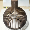 Axyaa Wood Bird Cage Pendant Lamp: Modern Design for Stylish Indoor Lighting