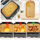 Axyaa Non-Stick Air Fryer Grill Mat: Rectangular Baking Tray Liner