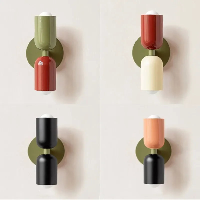 Axyaa Nordic LED Wall Lamp: Modern Macaron Sconces for Bedroom, Study, Living Rooms.