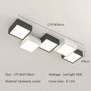 Axyaa Square LED Ceiling Lamp for Aisle, Bedroom, Study, Balcony - Modern Black White Lighting