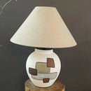 Axyaa Ceramic Table Lamp - Handmade Retro Bedroom Decor LED Study Ornament