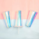 Axyaa 710ml Holographic Straw Party Cup - Single Layer Food Grade Plastic Cup