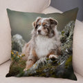 Axyaa Australian Shepherd Pillow Cover - Cute Dog Animal Cushion
