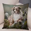Axyaa Australian Shepherd Pillow Cover - Cute Dog Animal Cushion