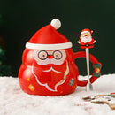 Axyaa Festive Snowman Ceramic Coffee Cup - Large Capacity Cartoon Character Mug