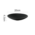 Axyaa Round Ceramic Dinner Plates Set Solid Color Restaurant Tableware