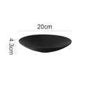 Axyaa Round Ceramic Dinner Plates Set Solid Color Restaurant Tableware