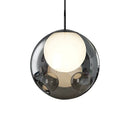 Axyaa Smoke Grey Glass Chandelier Pendant Light for Dining & Living Room Lighting