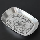 Axyaa Silver Stainless Steel Tray Set for Food Storage and Service