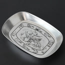 Axyaa Stainless Steel Vintage Food Tray Set for Home Kitchen Organization