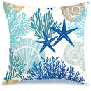 Axyaa Starfish Coconut Tree Pillowcase for Home Decor