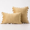 Black Tassel Pillowcases by Axyaa - Velvet Holiday Home Decoration Gift