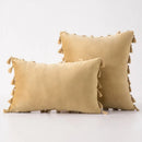 Black Tassel Pillowcases by Axyaa - Velvet Holiday Home Decoration Gift