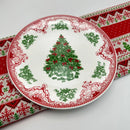 Axyaa Cartoon Relief Christmas Plate - 8-inch Circular Ceramic Shallow Tableware