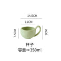 Axyaa Matte Ceramic Breakfast Cup with Large Handle - Nordic Creative Design