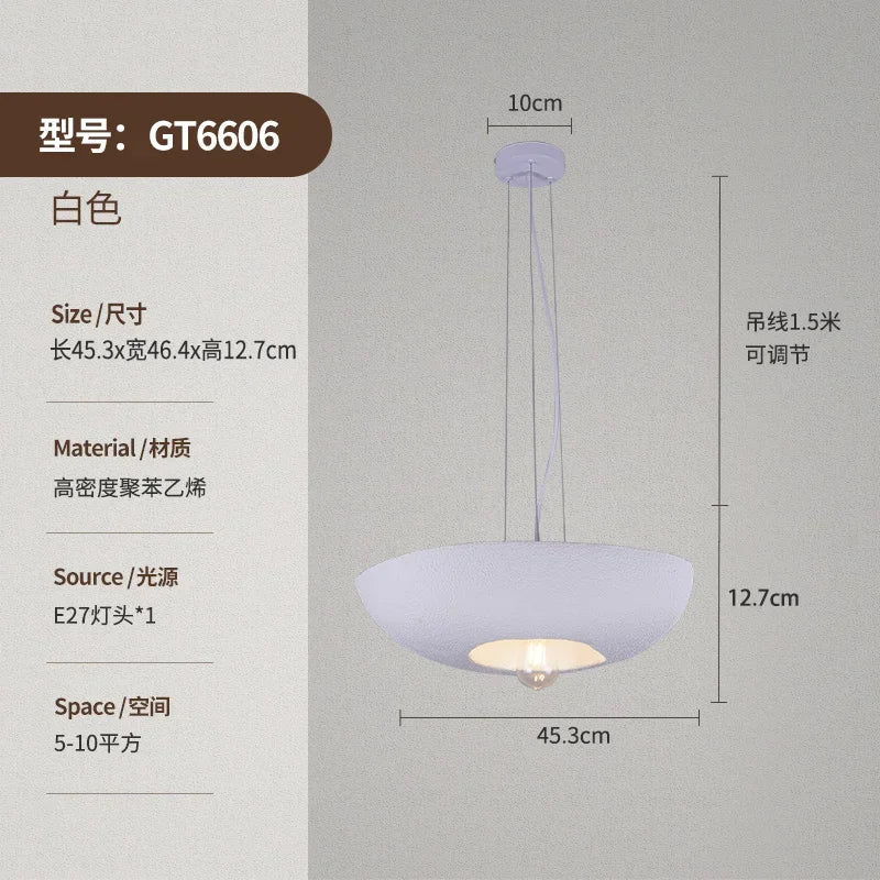 Axyaa Black Pumpkin Japanese Style Ceiling Chandelier - Modern Round Pendant Lamp