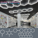 Axyaa Hexagon LED Ceiling Lamp for Auto Body Repair Workshop