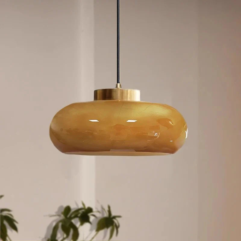 Axyaa Retro Glass Ceiling Lamp for Stylish Restaurant Balcony & Living Room
