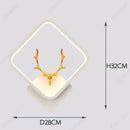 Axyaa LED Deer Head Wall Lamp for Bedroom Living Room Lighting