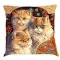Axyaa Nordic Peacock Oil Painting Cushion Cover for Stylish Home Decor